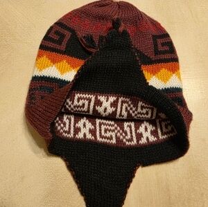 COZY** NEW Reversible Handmade Alpaca Wool Chullo Beanie - Andean Artisan Craft